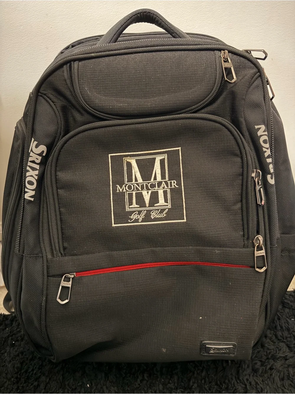 Black Men’s Srixon Golf/Laptop Backpack with Red Accent